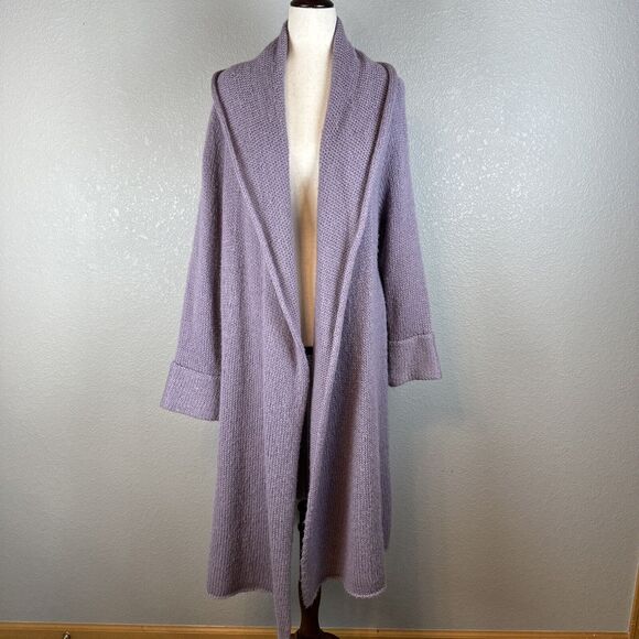 Soft Surroundings Telluride Topper Long Cardigan Size Large Purple Wool Mohair - Picture 1 of 7
